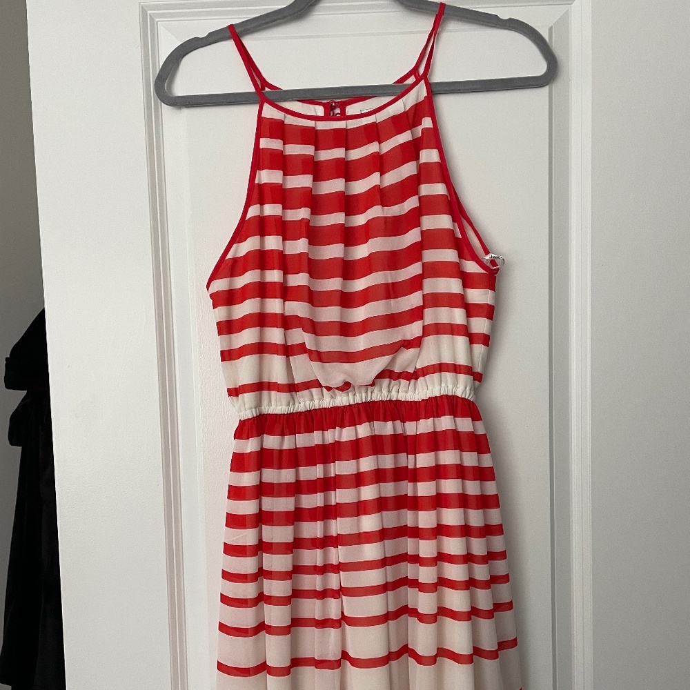 Orange Striped Dress